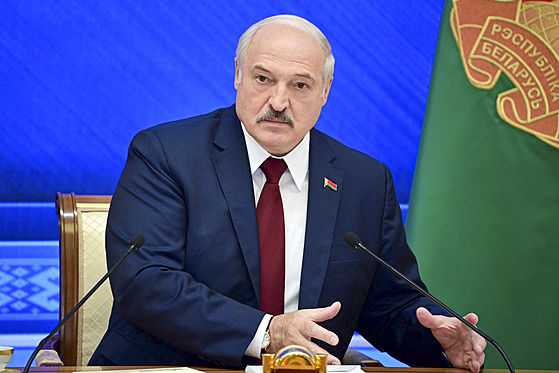 Bloruský prezident Alexandr Lukaenko (9. srpna 2021)