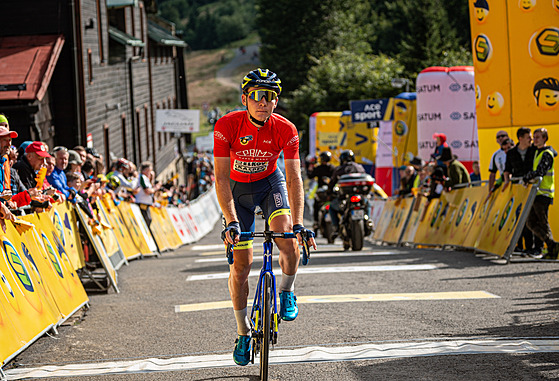 Dominik Neuman bhem druhé etapy Sazka Tour.