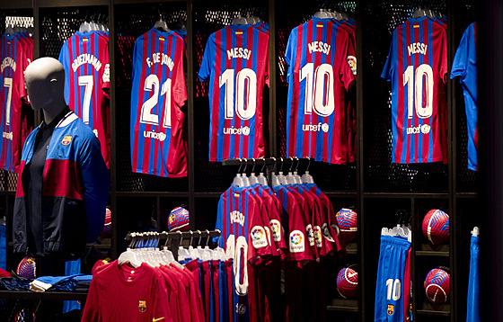 Barcelonský dres Lionela Messiho.