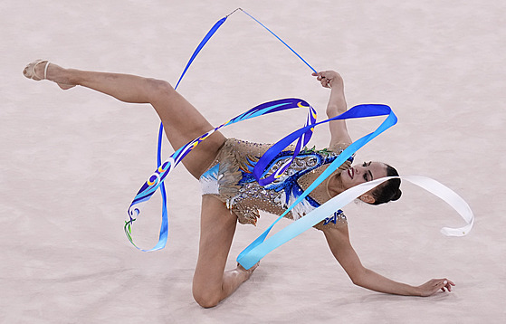 Izraelská moderní gymnastka Linoy Aramová v Tokiu