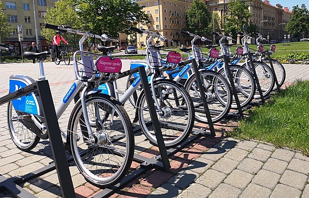 Sdílená jízdní kola firmy Nextbike v Ostrav