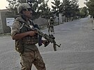 Afghánské speciální síly v ulicích Lakargáhu (2. srpna 2021)