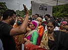 V Indii protestují kvli znásilnní a vrad 9leté holiky. (5. srpna 2021)