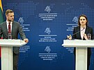 Lídryn bloruské opozice Svjatlana Cichanouská hovoí o situaci v Blorusku po...