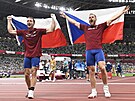 Otpai Vítzslav Veselý a Jakub Vadlejch z R po finále na LOH 2020. 7. srpna...