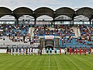 Na stadionu v Drnovicích se hrál po letech opt profesionální fotbal. Vykov...