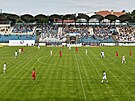 Takhle se díky Vykovu hraje profesionální fotbal na drnovickém stadionu v...