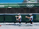 Brati Martin a Petr Fuksové v olympijské rozjíce kanoist na 1000 metr.