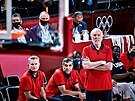 Americký trenér Gregg Popovich a jeho asistenti Steve Kerr, Jay Wright a Lloyd...
