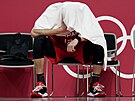 Japonský basketbalista Juta Watanabe zklamaný po tetí prohe na olympiád v...