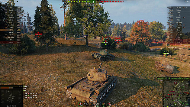 Záběry ze hry World of Tanks