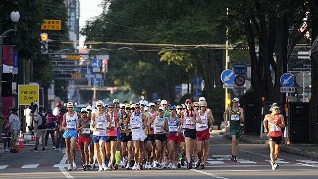 Hlavn pole bhem chodeckho zvodu na 50 kilometr na olympijskch hrch v Tokiu.