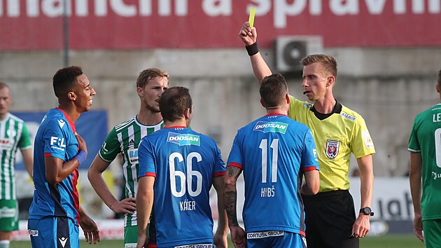 Sud Jan Machlek udl v utkn Bohemians s Plzn lutou kartu hostujcmu zlonkovi Jhonu Mosquerovi.