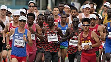Olympijský maratonský bh v Sapporu.