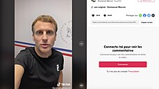 Francouzský prezident Emmanuel Macron  ve videu na Tik Toku(3. srpna 2021)