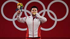 íanka Wang ou-jü je olympijskou vítzkou v kategorii do 87 kilogram....