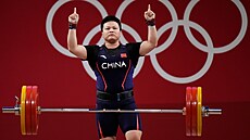 íanka Wang ou-jü je olympijskou vítzkou v kategorii do 87 kilogram....