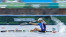 Josef Dostál ve finále závodu na 1000 metr, v nm skonil pátý.(3. srpna 2021)