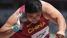 Čínská koulařka Kung Li-ťiao během finálového klání na olympijských hrách v...