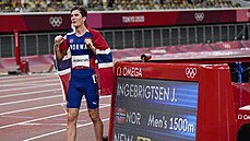 Nor Jakob Ingebrigtsen vyhrál bh na 1500 v olympijském relkordu.