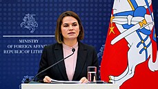 Lídryn bloruské opozice Svjatlana Cichanouská (9. srpna 2021)