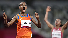 Nizozemka Sifan Hassanová zvítězila ve finále běhu žen na 10 000 metrů na...