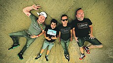 Kapela Wohnout, zleva Jan Homola, Ji�í Zemánek, Mat�j Homola, Zden�k Steiner