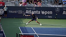 Americký tenista Brandon Nakashima ve finále turnaje v Atlant.