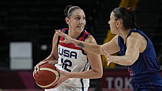Americká basketbalistka Diana Taurasiová se snaží prosadit přes Sašu Čadovou ze...