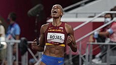 Yulimar Rojasová z Venezuely se raduje z olympijského zlata i svtového rekordu...