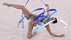 Izraelská moderní gymnastka Linoy Ašramová v Tokiu