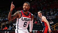 Americký basketbalista Damian Lillard v olympijském finále.