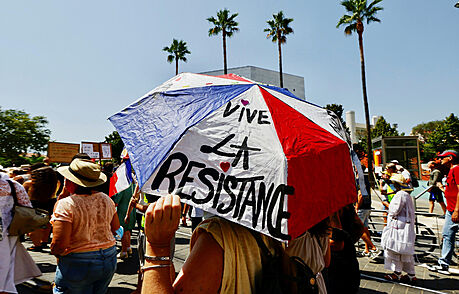 Demonstrace v Nice proti novému zákonu o povinném okování pro vymezené profese...