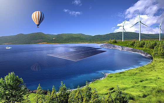 Počítá se i s budováním plovoucího solárního parku přímo na hladině jezera.