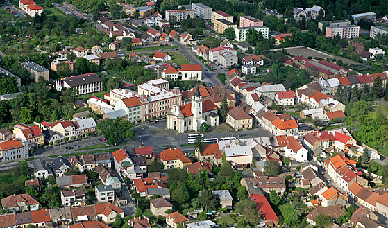 Letecký pohled na Heřmanův Městec.