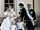 védská princezna Sofia, princ Carl Philip a jejich synové princ Julian, princ...