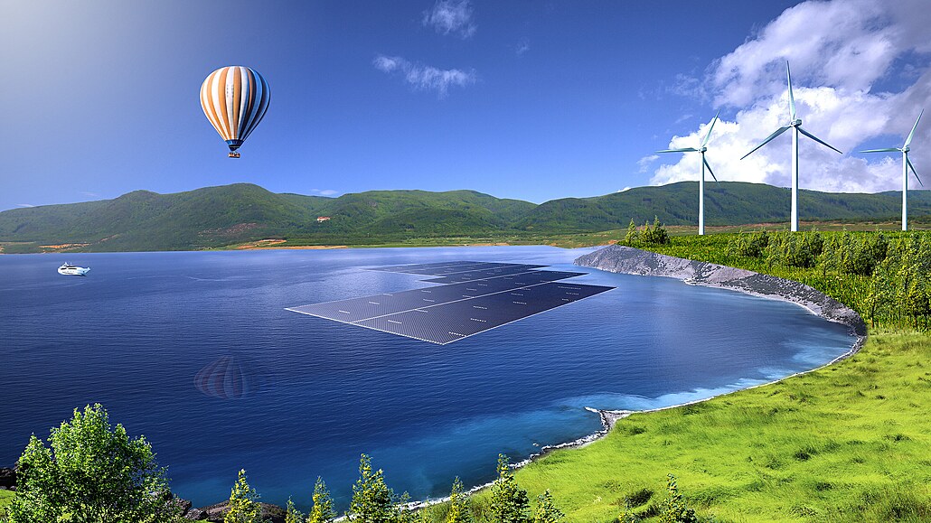 Poítá se i s budováním plovoucího solárního parku pímo na hladin jezera.