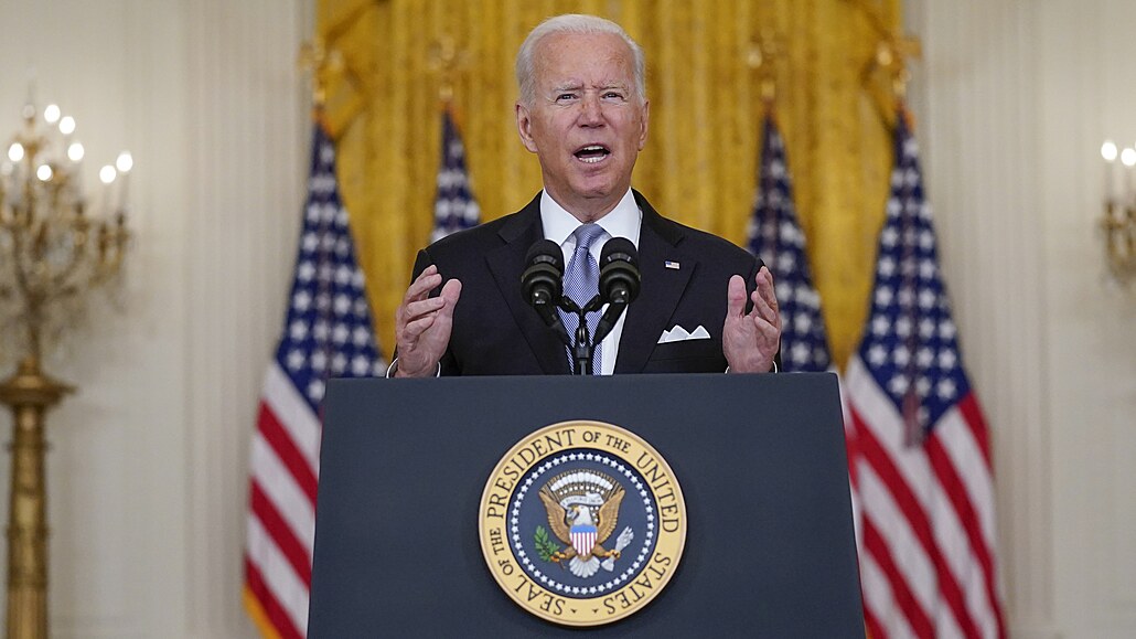 Americký prezident Joe Biden promluvil o situaci v Afghánistánu. (16. srpna...