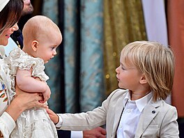 védská princezna Sofia, princ Julian a princ Gabriel (Stockholm, 14. srpna...