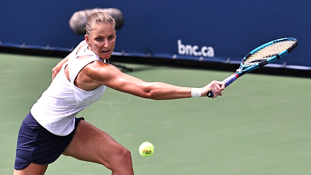 Karolna Plkov ve druhm kole turnaje v Montrealu.
