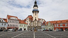 Nám�stí v Bílin� na Teplicku.