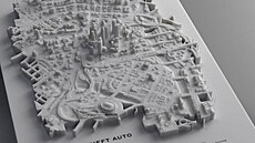 Mapa hry GTA V vytvoená pomocí 3D tisku