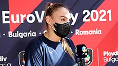eská volejbalistka Veronika Trnková pi rozhovoru