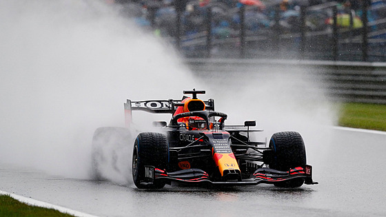 Max Verstappen bhem kvalifikace na Velkou cenu Belgie