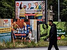 Pedvolební plakáty v Berlín. (23. srpna 2021)