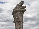 Socha svat�ho Jana na Svatoj�nsk�m mostu v Litovli, kter� je nejstar��m...