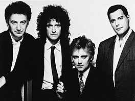 Britsk hudebn skupina Queen na snmku z roku 1989
