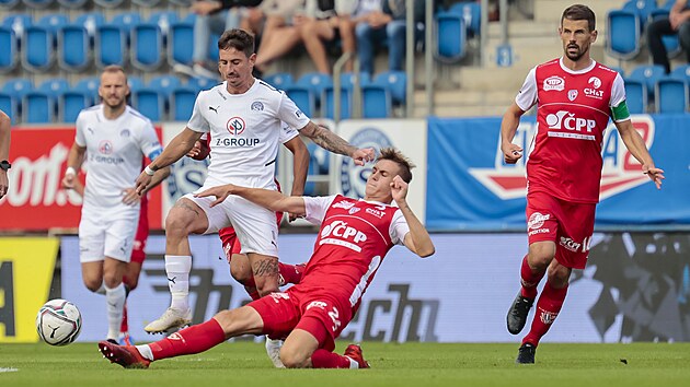 Milan Petržela ze Slovácka v utkání proti Pardubicím