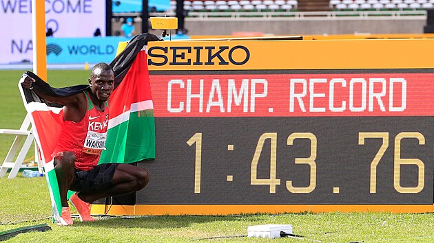 Emmanuel Wanyonyi vyhrl na mistrovstv svta junior v Nairobi osmistovku v rekordu ampiontu.