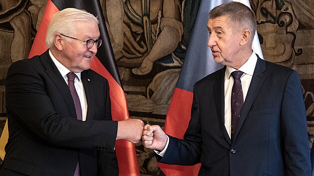 Předseda vlády České republiky Andrej Babiš jednal v pátek 27. srpna 2021 v Hrzánském paláci s prezidentem Spolkové republiky Německo Frankem-Walterem Steinmeierem. (27. srpna 2021)